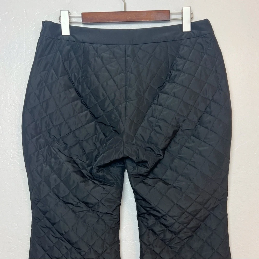 •& OTHER STORIES• Black Flared Quilted Trousers Pant Size 12‎ - Picture 6 of 11